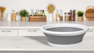 Okrúhla misa 37 cm bielo-sivá ELBA COMPACT 9 litrov