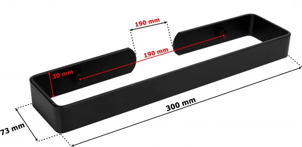 Kovový nástenný vešiak Kasos 30 cm čierny loft