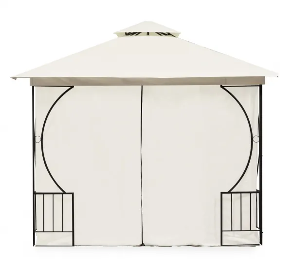 Záhradný altánok Outsunny s moskytiérou 3x3m BEIGE