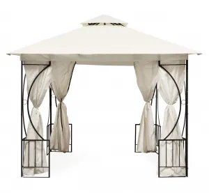 Záhradný altánok Outsunny s moskytiérou 3x3m BEIGE