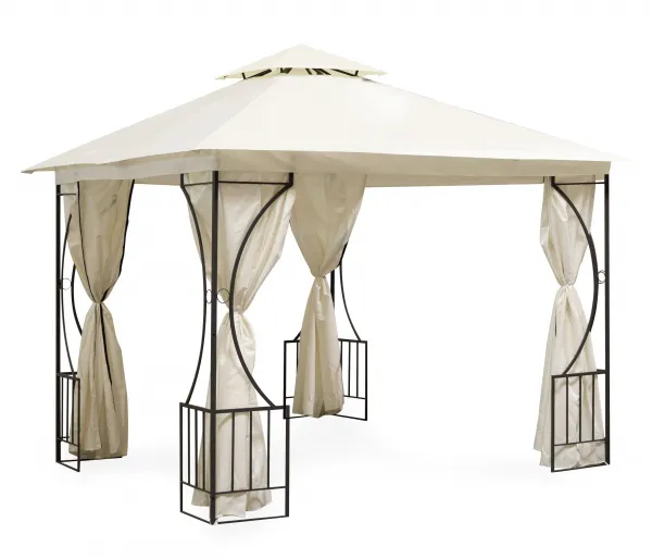 Záhradný altánok Outsunny s moskytiérou 3x3m BEIGE