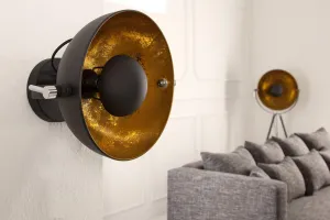 LuxD 16802 Nástenná lampa STAGE čierno zlatá