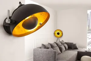 LuxD 16802 Nástenná lampa STAGE čierno zlatá