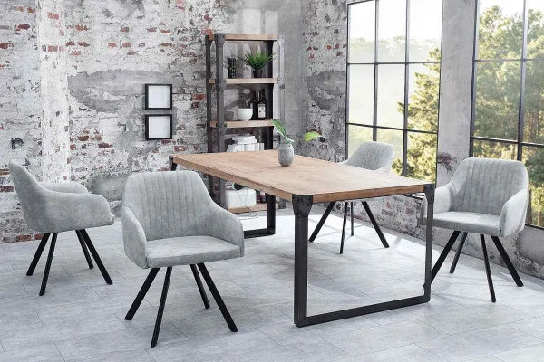 LuxD Dizajnové kreslo Mallory sivé
