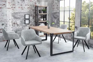 LuxD Dizajnové kreslo Mallory sivé
