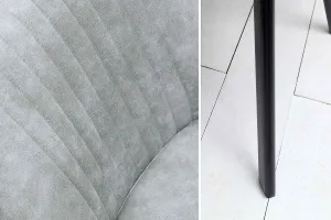 LuxD Dizajnové kreslo Mallory sivé