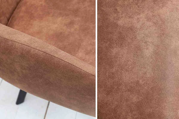 LuxD Dizajnové kreslo Mallory vintage hnedé