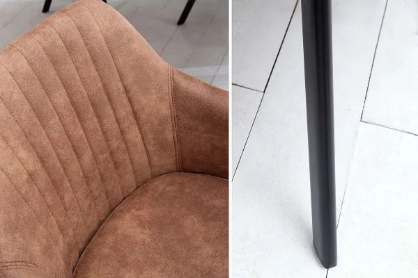 LuxD Dizajnové kreslo Mallory vintage hnedé