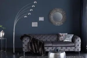Stojací lampa QUITO Dekorhome Chróm