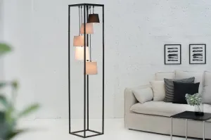 LuxD 20281 Dizajnová stojanová lampa Shadow II čierno-sivá Stojanové svietidlo