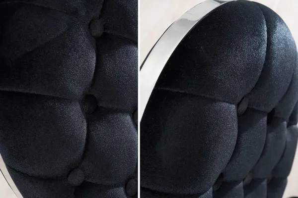 Chesterfield jedálenská stolička ZETHOS Dekorhome Čierna