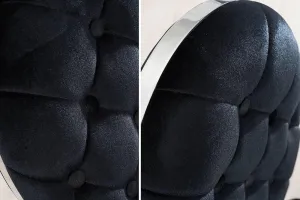 Chesterfield jedálenská stolička ZETHOS Dekorhome Čierna