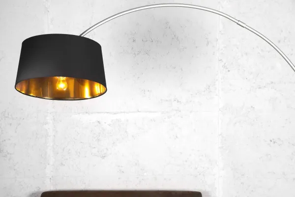 LuxD 17035 Stojanová lampa SHAPE čierno zlatá Stojanové svietidlo