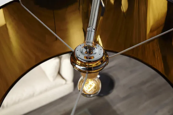 LuxD 17035 Stojanová lampa SHAPE čierno zlatá Stojanové svietidlo