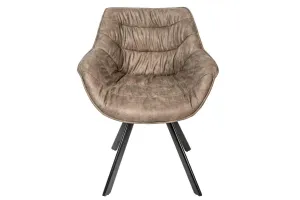 LuxD Dizajnové kreslo Kiara sivohnedé taupe