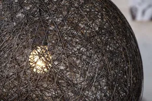 Závesná lampa FUNAFUTI 45 cm Dekorhome Čierna