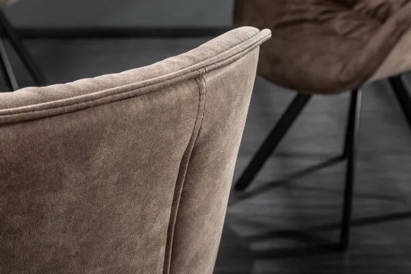 LuxD Dizajnové kreslo Kiara sivohnedé taupe