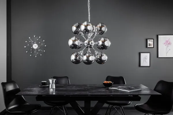 LuxD 21148 Dizajnové závesné svietidlo Lilyana, 72 cm, strieborné závesné svietidlo