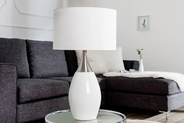 LuxD 18131 Stolná lampa Aaria 60 cm biela