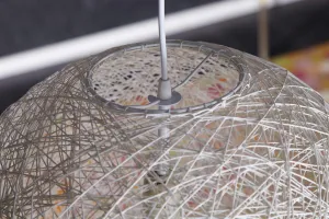 Závesná lampa FUNAFUTI 45 cm Dekorhome Biela