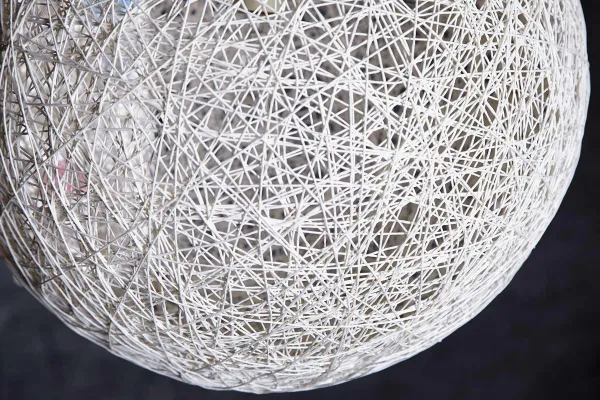Závesná lampa FUNAFUTI 45 cm Dekorhome Biela