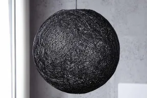 Závesná lampa FUNAFUTI 60 cm Dekorhome Čierna