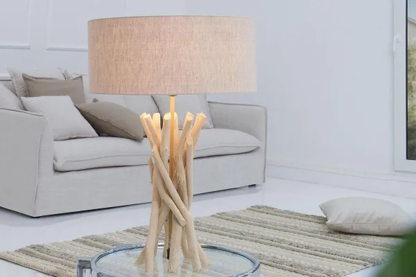 LuxD 20035 Dizajnová stolná lampa Casablanca / prírodná