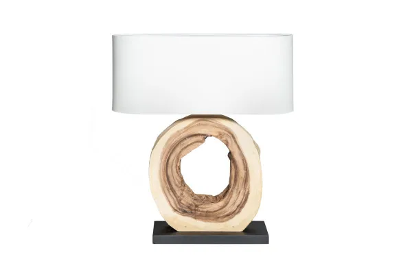 LuxD 21562 Dizajnová stolná lampa Deandre, 61 cm orech