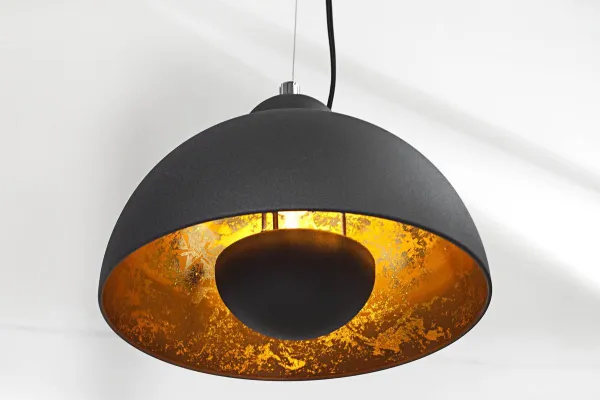 LuxD 17525 Dizajnová závesná lampa STAGE 3 čierna/zlatá závesné svietidlo
