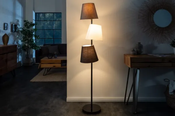 LuxD 21398 Stojanová lampa Shadow, 163 cm, čierna Stojanové svietidlo