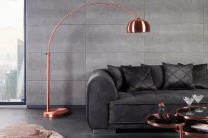 Stojaca lampa BANGUI 170 - 210 cm Dekorhome Medená