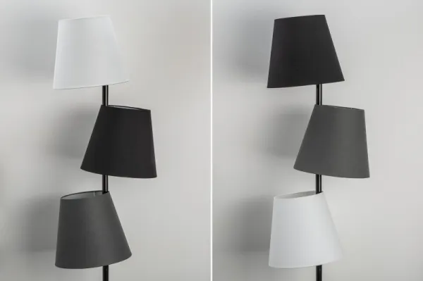 LuxD 21398 Stojanová lampa Shadow, 163 cm, čierna Stojanové svietidlo