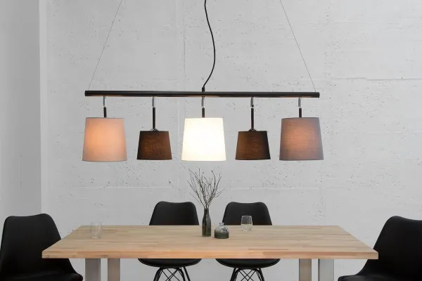 LuxD 22862 Závesné svietidlo Shadow 100 cm čierna - zlatá závesné svietidlo