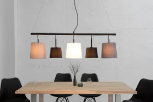LuxD 22862 Závesné svietidlo Shadow 100 cm čierna - zlatá závesné svietidlo