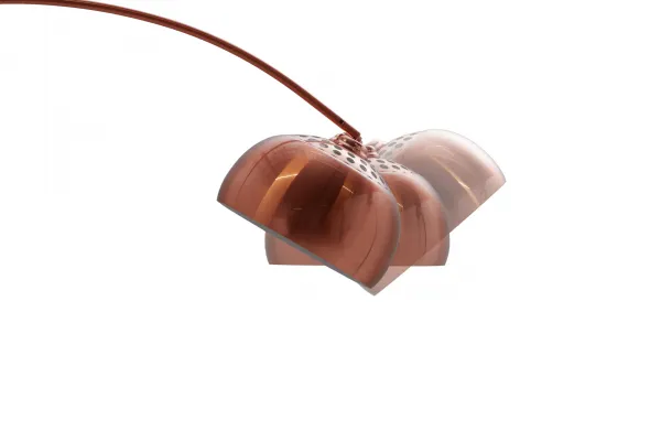 Stojaca lampa BANGUI 170 - 210 cm Dekorhome Medená