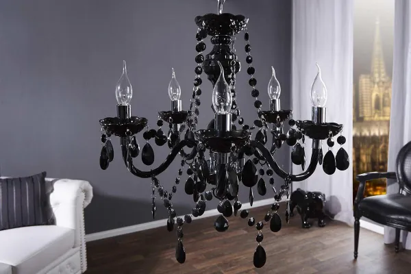 Závesná lampa SEATTLE luster Dekorhome Čierna