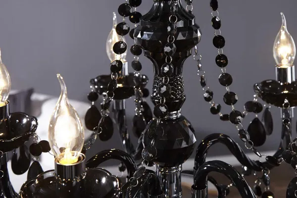 Závesná lampa SEATTLE luster Dekorhome Čierna