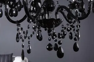 Závesná lampa SEATTLE luster Dekorhome Čierna