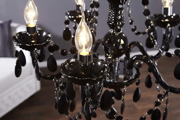Závesná lampa SEATTLE luster Dekorhome Čierna