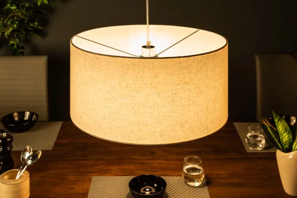 LuxD Dizajnové závesné svetlo Nash, 50 cm, prírodné