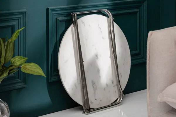 LuxD Dizajnový konferenčný stolík Tristen 62 cm mramor biely