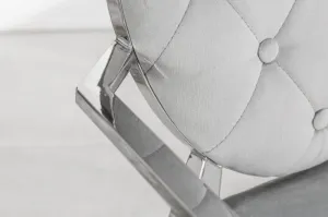 Chesterfield jedálenská stolička ZETHOS Dekorhome Sivá
