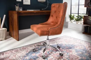 Chesterfield kancelárske kreslo KELEOS Dekorhome Svetlo hnedá