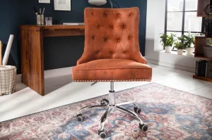 Chesterfield kancelárske kreslo KELEOS Dekorhome Svetlo hnedá