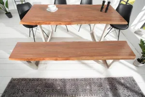 LuxD Dizajnová lavica Massive Honey 200 cm akácia