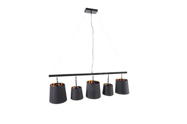 LuxD 22862 Závesné svietidlo Shadow 100 cm čierna - zlatá závesné svietidlo