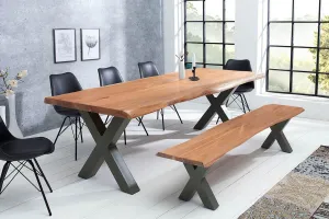 LuxD Dizajnová lavica Massive X Honey 200 cm akácia