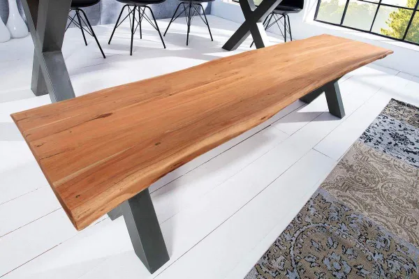 LuxD Dizajnová lavica Massive X Honey 200 cm akácia