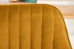 LuxD 21483 Dizajnová stolička Esmeralda, horčicová žltá