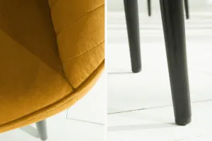 LuxD 21483 Dizajnová stolička Esmeralda, horčicová žltá
